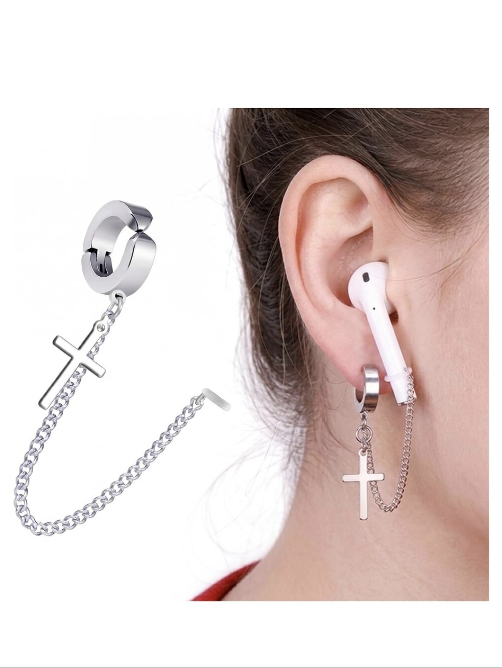 4 Pieces Creative Earphone Anti Lost Sports Earring Clip Earclip
